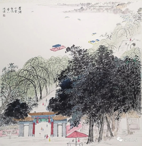 翠湖小景    68x68cm.webp