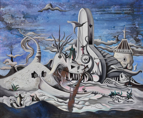 《抚湖仙记·蜃》 120×160cm 布面油画 2025年