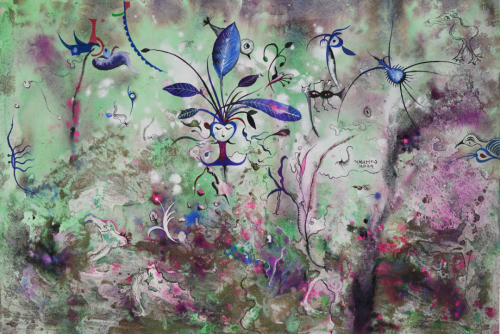 《精怪》 46×62cm 水性纸本 2024年